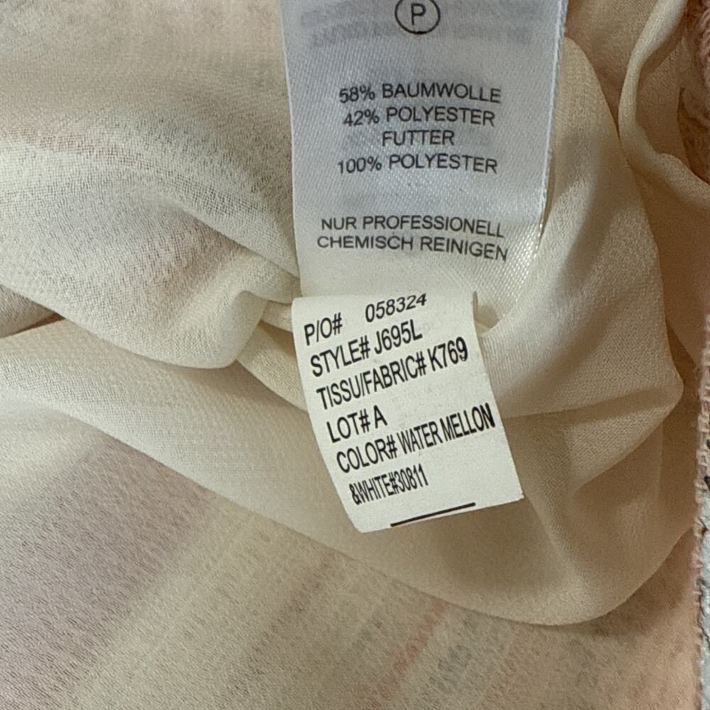 Katherine Barclay Pencil Skirt Academia Coral Cream‎ Striped Women's Size 6 - Picture 7 of 10